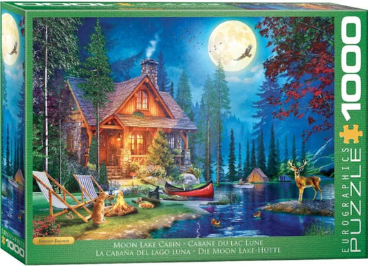 Moon Lake Cabin 1000 Piece Jigsaw Puzzle by Eurographics - 1