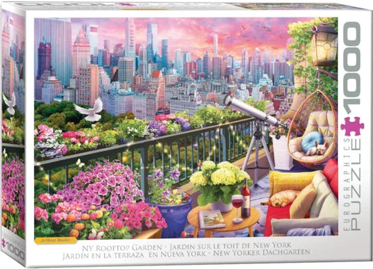 NY Rooftop Garden 1000 Piece Jigsaw Puzzle by Eurographics - 1