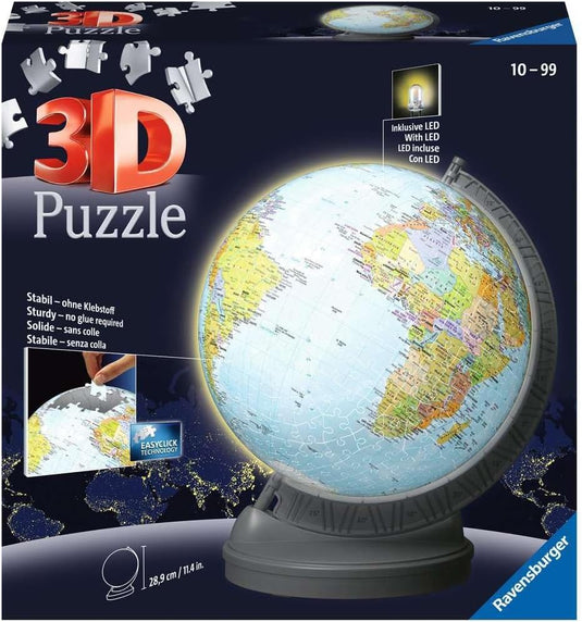Light Up Globe 540 Piece 3D Puzzle by Ravensburger - 1