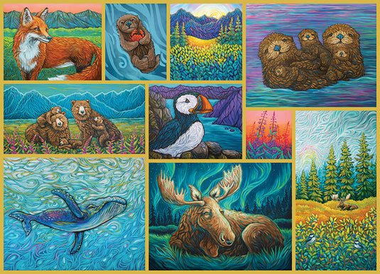 Alaskan Animals 500 Piece Jigsaw Puzzle by Cobble Hill - 2