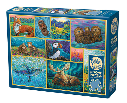 Alaskan Animals 500 Piece Jigsaw Puzzle by Cobble Hill - 1
