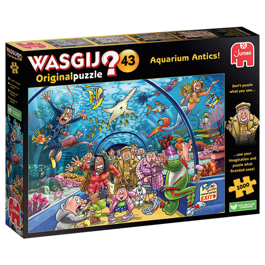 Wasgij Original #43: Aquarium Antics! 1000 Piece Jigsaw Puzzle by Jumbo - 1