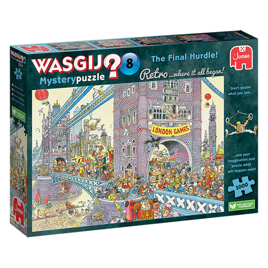 Wasgij Mystery Retro #8: The Final Hurdle! 1000 Piece Jigsaw Puzzle by Jumbo - 1