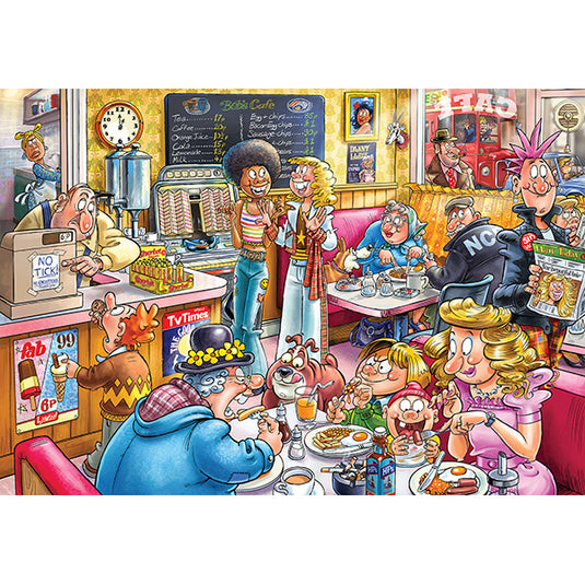 Wasgij Destiny #27: Café to Latte! 1000 Piece Jigsaw Puzzle by Jumbo - 2