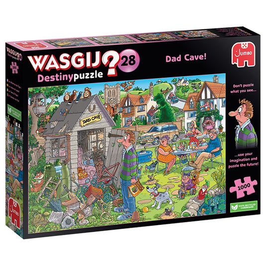 Wasgij Destiny #28: Dad Cave! 1000 Piece Jigsaw Puzzle by Jumbo - 1