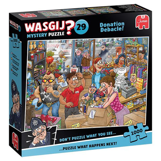 Wasgij Mystery #29 Donation Debacle 1000 Piece Jigsaw Puzzle by Jumbo