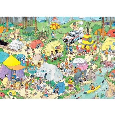 Camping in the Forest 1000 Piece Jigsaw Puzzle by Jumbo - 2