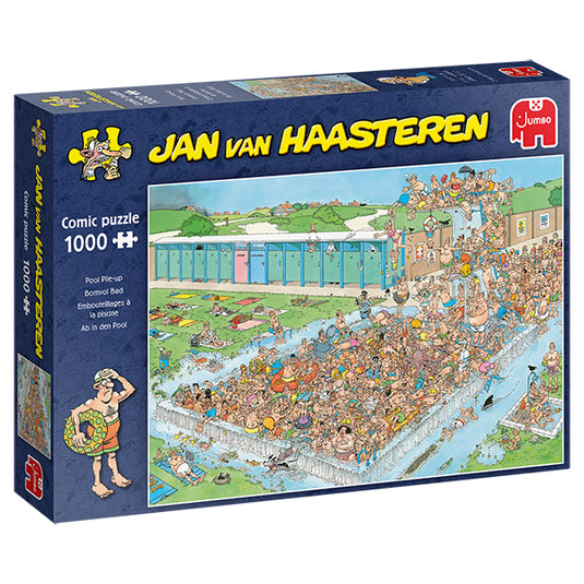Pool Pile-Up 1000 Piece Jigsaw Puzzle by Jumbo - 1