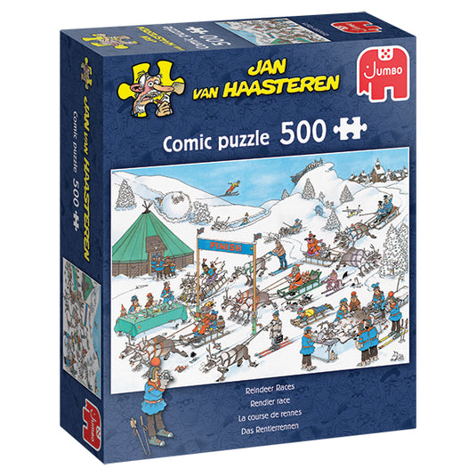 Reindeer Races 500 Piece Jigsaw Puzzle by Jumbo - 1