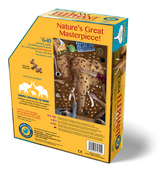 I Am Elephant 700 Piece Puzzle by Madd Capp Box Back