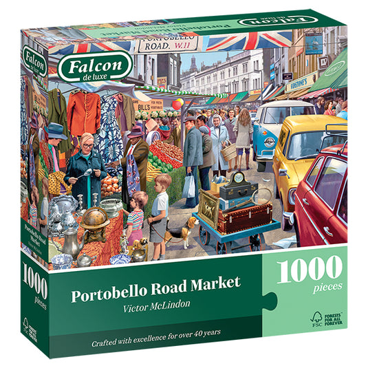 Portobello Road Market 1000 Piece Jigsaw Puzzle by Falcon - 1