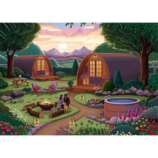 Glamping 1000 Piece Jigsaw Puzzle by Falcon - 2