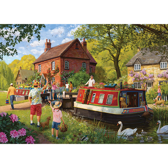 Countryside Locks 1000 Piece Jigsaw Puzzle by Falcon - 2