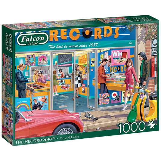 The Record Shop 1000 Piece Jigsaw Puzzle by Falcon - 1