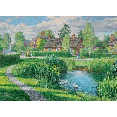 Riverside Cottage 2x 500 Piece Jigsaw Puzzle by Falcon - 2