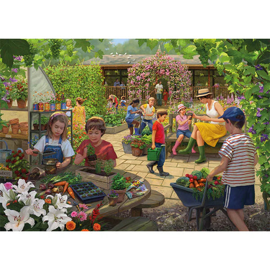 The School Vegetable Garden 1000 Piece Jigsaw Puzzle by Falcon