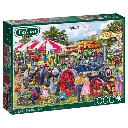 Steam Engine Rally 1000 Piece Jigsaw Puzzle by Falcon - 1