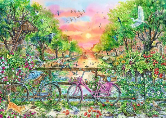 Dreamy Bikes in Amsterdam 1000 Piece Jigsaw Puzzle by Ravensburger