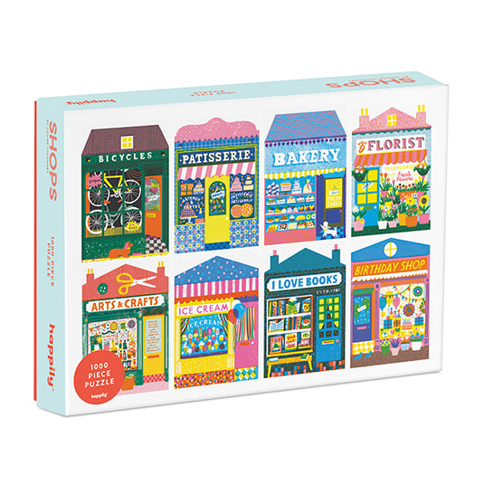 Shops 1000 Piece Jigsaw Puzzle by Happily - 1