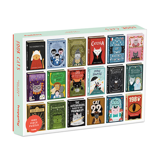 Book Cats 1000 Piece Jigsaw Puzzle by Happily