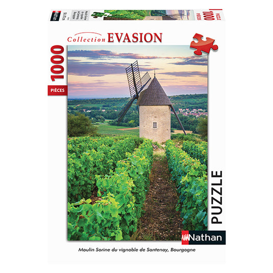 Moulin Sorine: Vignoble Santenay 1000 Piece Jigsaw Puzzle by Nathan - 1