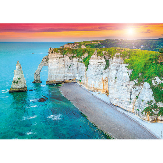The Cliffs of Etretat 1000 Piece Jigsaw Puzzle by Nathan - 2