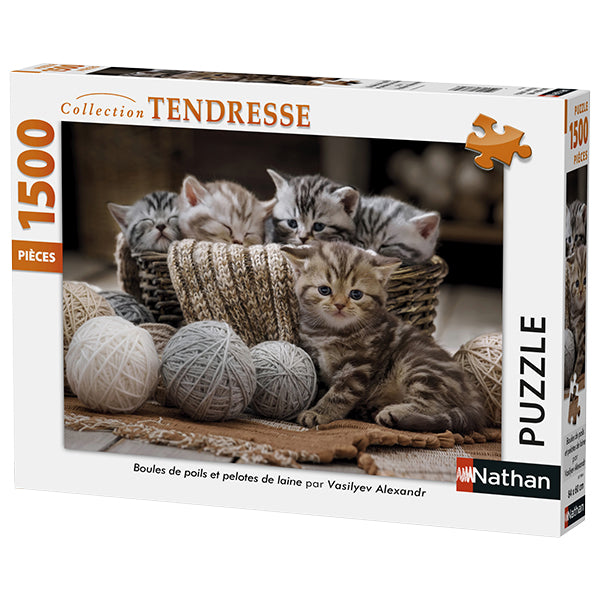 Hairballs and Furballs 1500 Piece Jigsaw Puzzle by Nathan