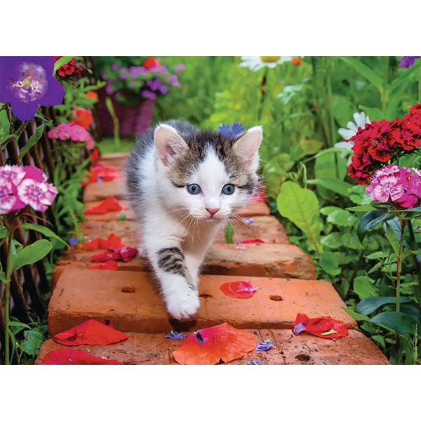 Chaton Au Jardin / Jl Klein & Ml Hubert 500 Piece Jigsaw Puzzle by Nathan