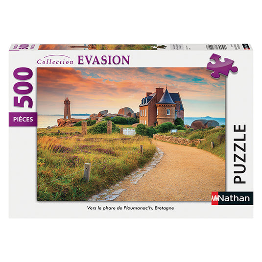 Towards the Ploumanac'h Lighthouse 500 Piece Jigsaw Puzzle by Nathan - 1
