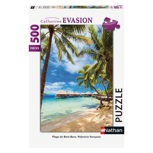 Bora Bora Beach (French Polynesia) 500 Piece Jigsaw Puzzle by Nathan - 1