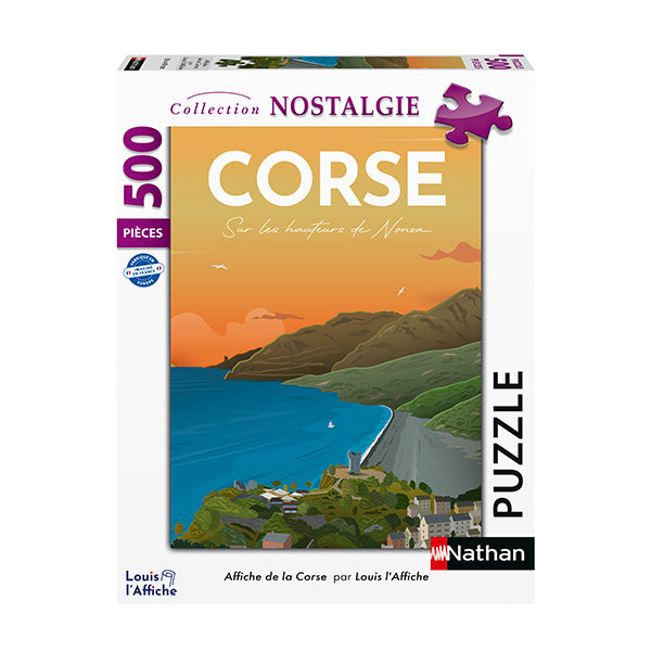 Corsican Poster 500 Piece Jigsaw Puzzle by Nathan