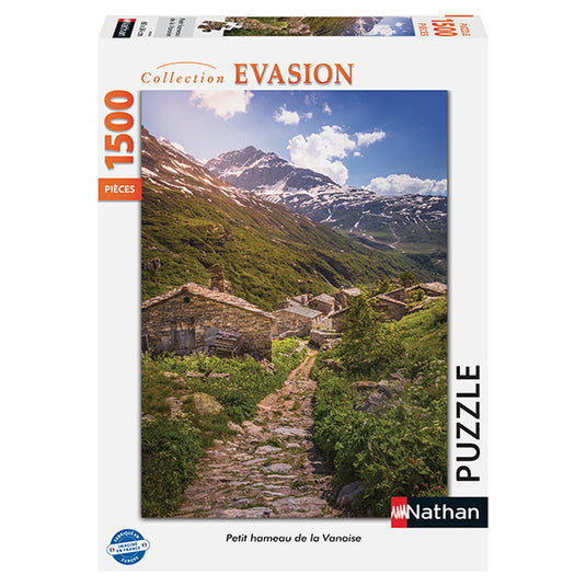 Small Hamlet of Vanoise 1500 Piece Jigsaw Puzzle by Nathan - 1
