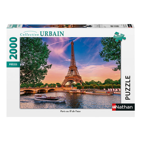 Paris Along the Water 2000 Piece Jigsaw Puzzle by Nathan - 1