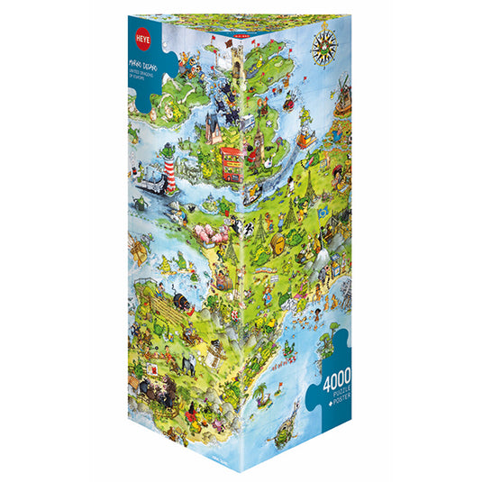 United Dragons Of Europe 4000 Piece Jigsaw Puzzle by Heye - 1