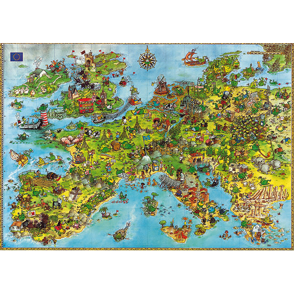 United Dragons Of Europe 4000 Piece Jigsaw Puzzle by Heye
