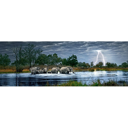 Herd of Elephants 2000 Piece Jigsaw Puzzle by Heye - 2