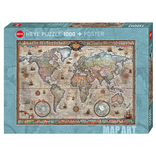Retro World 1000 Piece Jigsaw Puzzle by Heye - 1