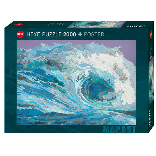 Map Wave 2000 Piece Jigsaw Puzzle by Heye - 1