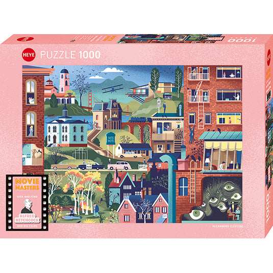 Movie Masters: Hitchcock Films 1000 Piece Jigsaw Puzzle by Heye - 1