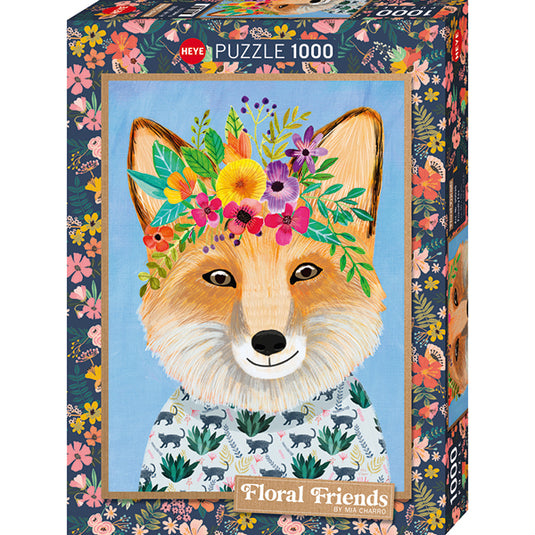 Floral Friends: Friendly Fox 1000 Piece Jigsaw Puzzle by Heye - 1