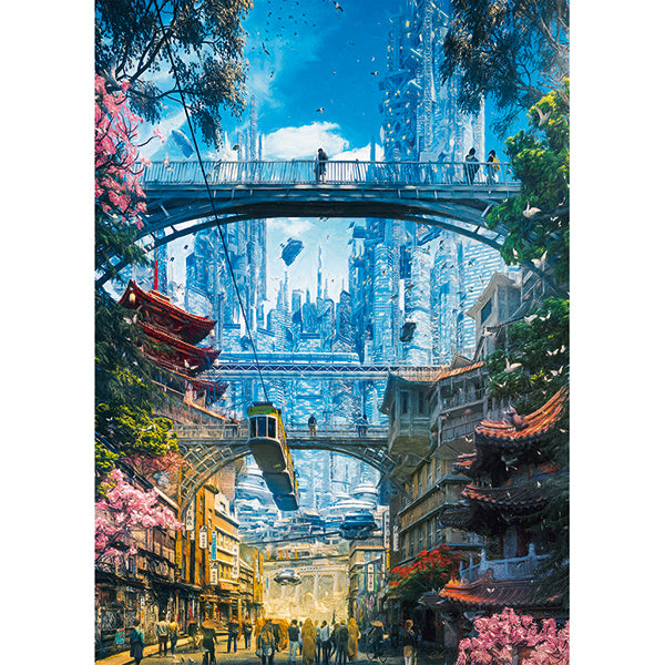 Future Cities: Markets District 1000 Piece Jigsaw Puzzle by Heye