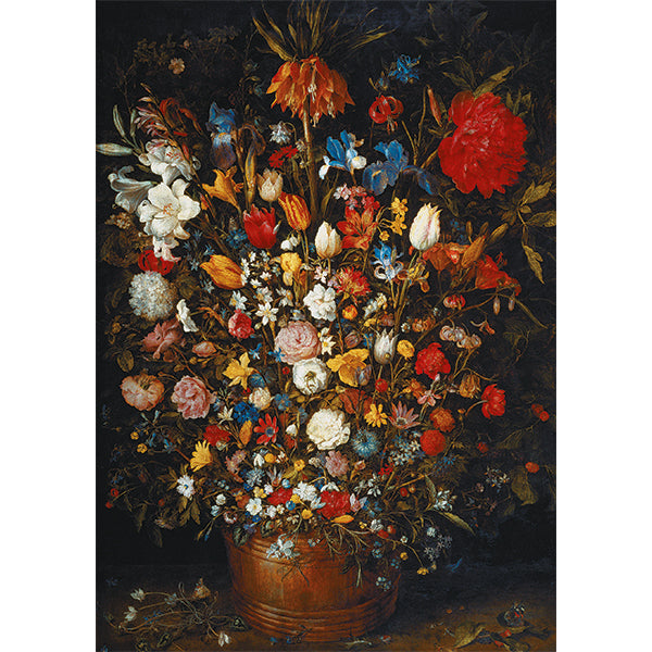 Flowers in a Wooden Vessel 1000 Piece Jigsaw Puzzle by Piatnik