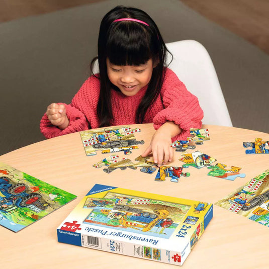 Farm & Construction Site 2x 24 Piece Jigsaw Puzzle by Ravensburger