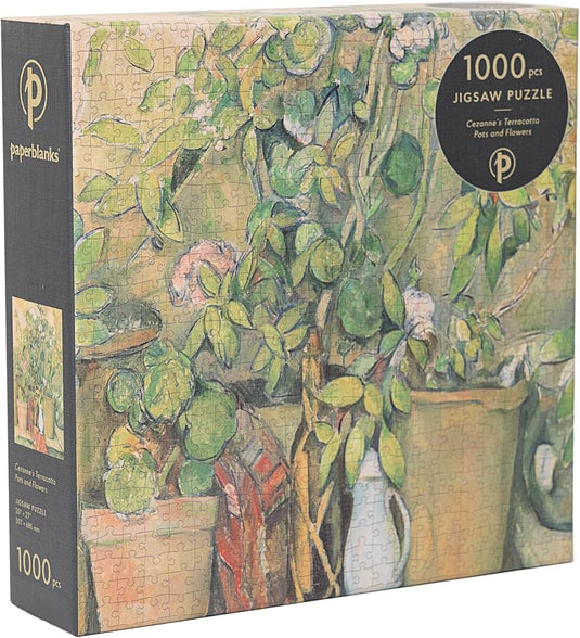 Cezanne's Terracotta Pots and Flowers Jigsaw Puzzle by PaperBlanks - 1