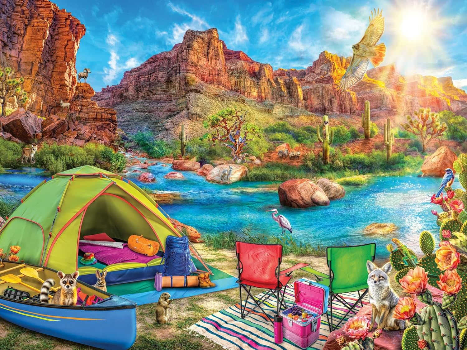Canyon Camping 1500 Piece Jigsaw Puzzle by Ravensburger
