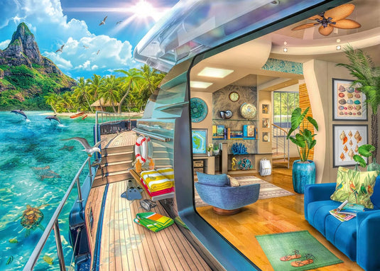 Tropical Island Charter 1000 Piece Jigsaw Puzzle by Ravensburger