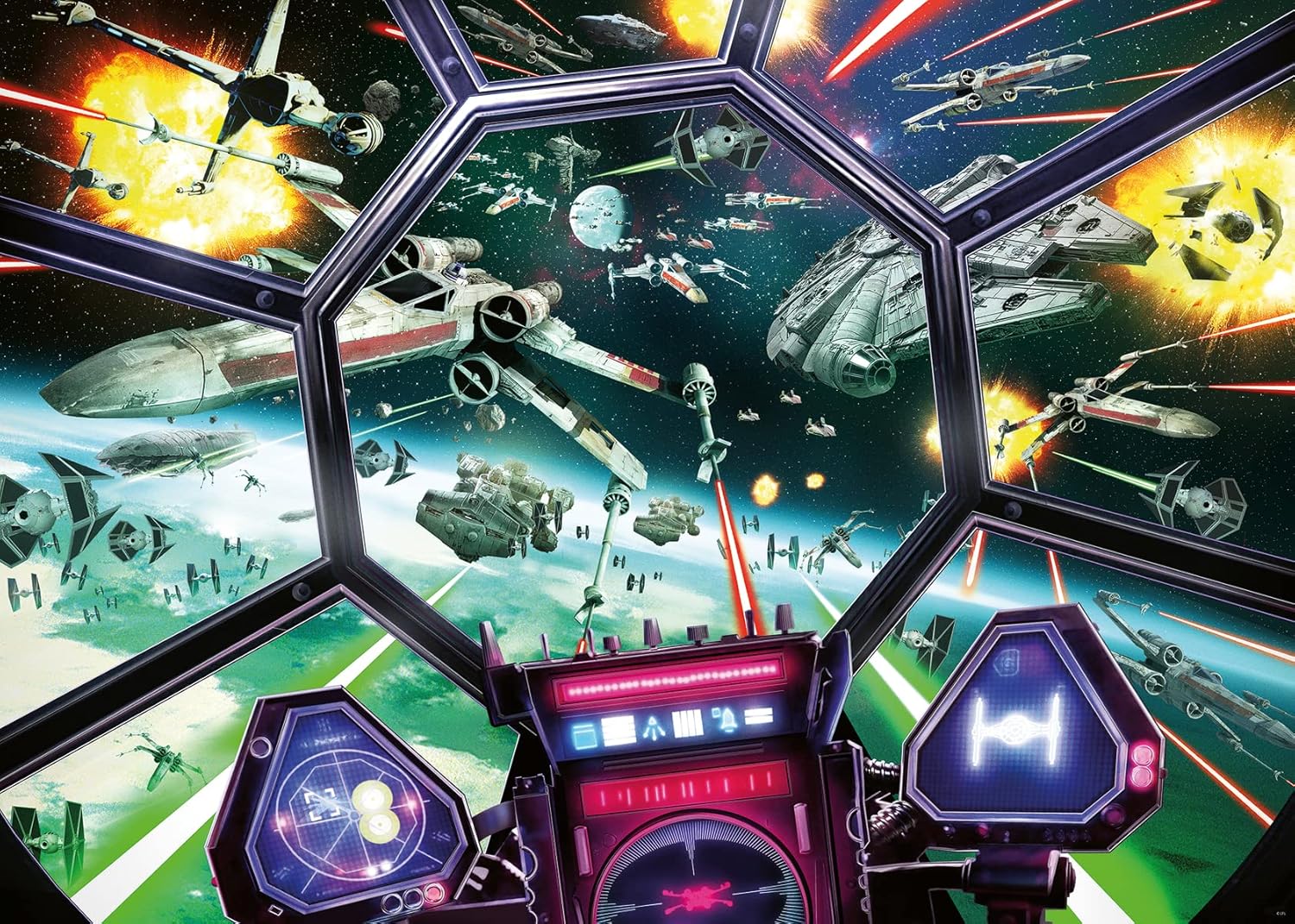 Star Wars: TIE Fighter Cockpit 1000 Piece Jigsaw Puzzle by Ravensburger
