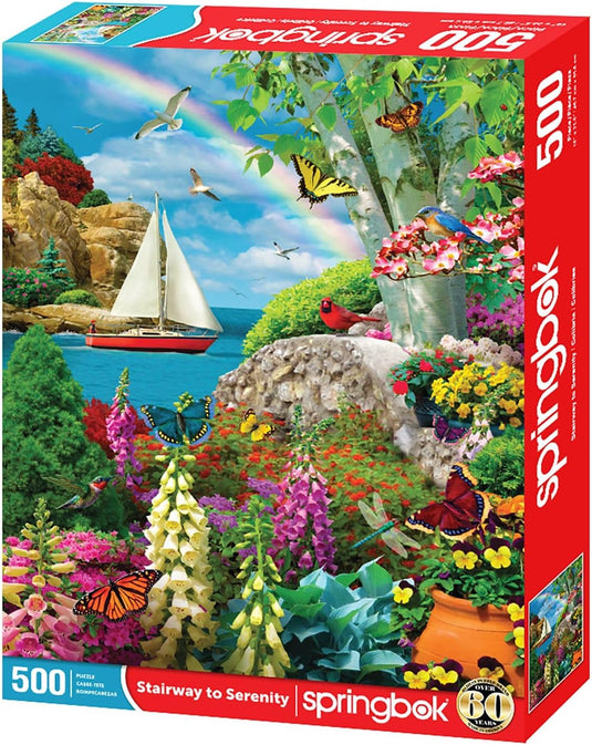 Stairway to Serenity 500 Piece Jigsaw Puzzle by Springbok - 1