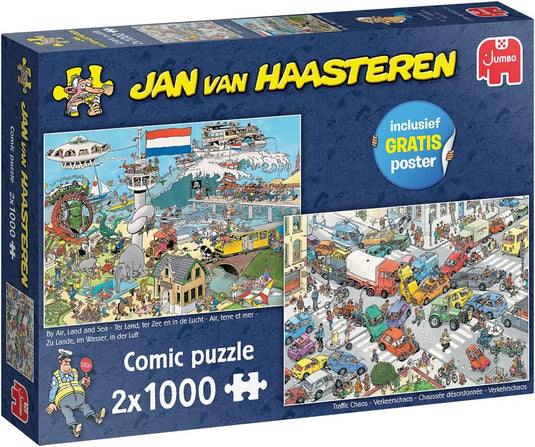 Traffic Chaos & By Air Land and Sea 1000 Piece Jigsaw Puzzle by Jumbo