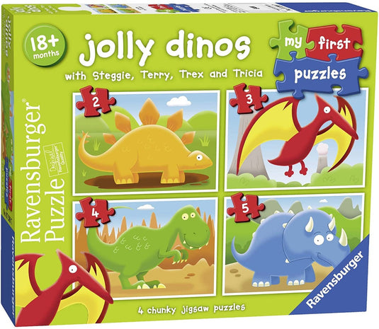 My First Puzzle  Jolly Dinos 2, 3, 4, 5 Piece Jigsaw Puzzles by Ravensburger - 1